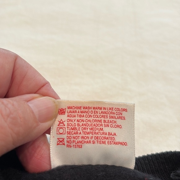 Black Appliqué Bejeweled Sweatshirt. Large. Vintage - Picture 6 of 9